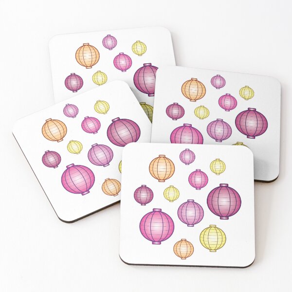 Item preview, Lanterns | Mid Autumn Festival | Pink Orange Yellow | White designed and sold by Wintre2.