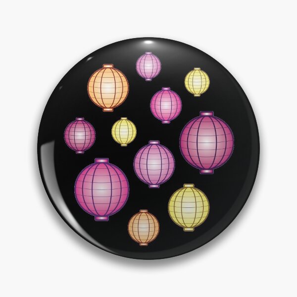 Item preview, Lanterns | Mid Autumn Festival | Pink Orange Yellow | Black designed and sold by Wintre2.