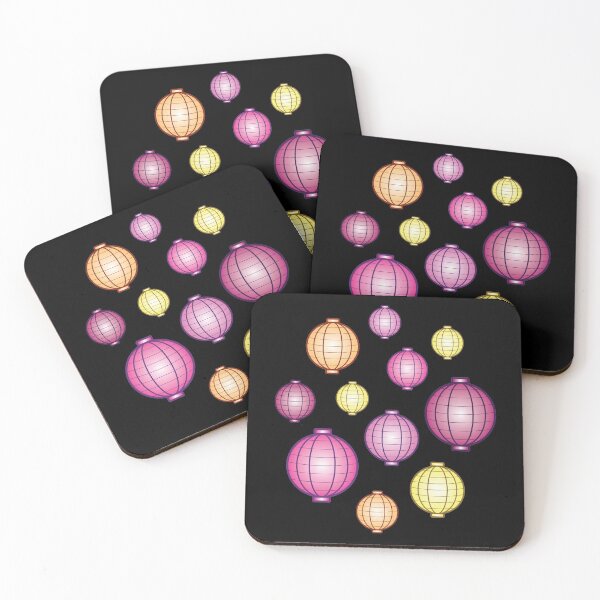 Item preview, Lanterns | Mid Autumn Festival | Pink Orange Yellow | Black designed and sold by Wintre2.