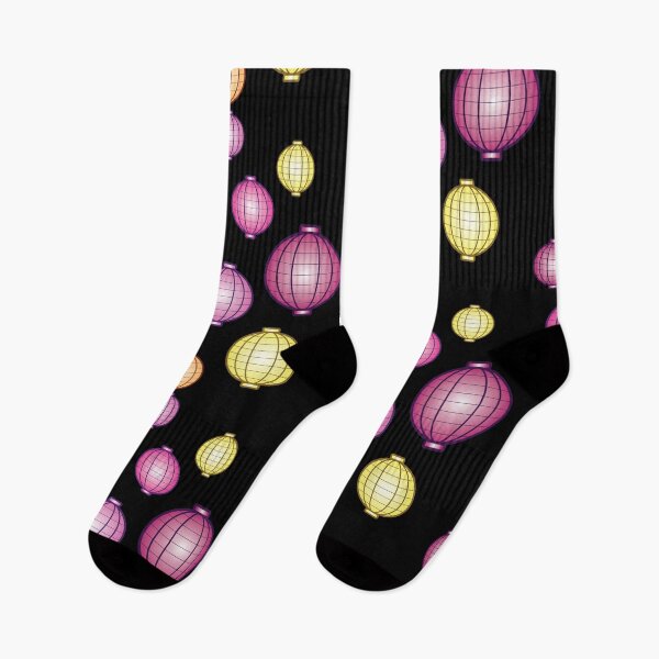 Item preview, Lanterns | Mid Autumn Festival | Pink Orange Yellow | Black designed and sold by Wintre2.
