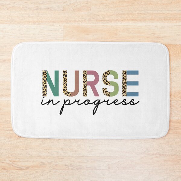 Item preview, Nurse in progress cheetah print typography| Future nurse | Nurse in training | Gifts for Nursing student designed and sold by Violet Treasures.