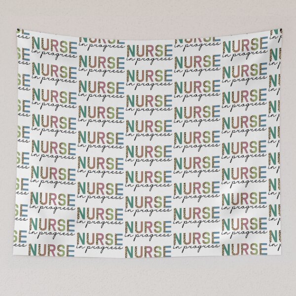 Item preview, Nurse in progress cheetah print typography| Future nurse | Nurse in training | Gifts for Nursing student designed and sold by Violet Treasures.