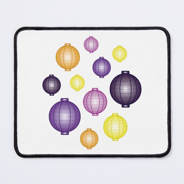 Item preview, Lanterns | Mid Autumn Festival | Purple Orange Yellow | White designed and sold by Wintre2.