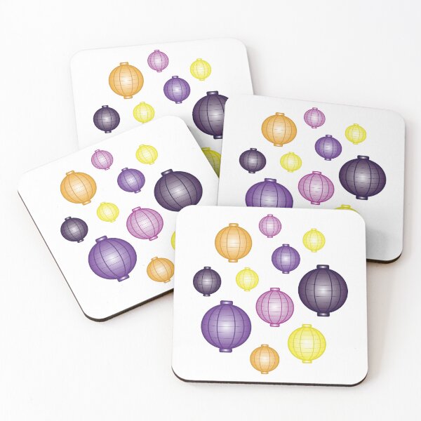 Item preview, Lanterns | Mid Autumn Festival | Purple Orange Yellow | White designed and sold by Wintre2.