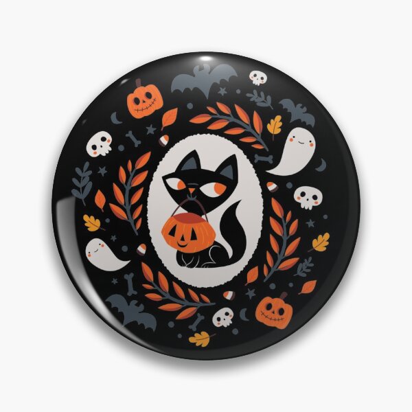 Item preview, Cute Retro Black Cat Fall Halloween designed and sold by michaelart18.