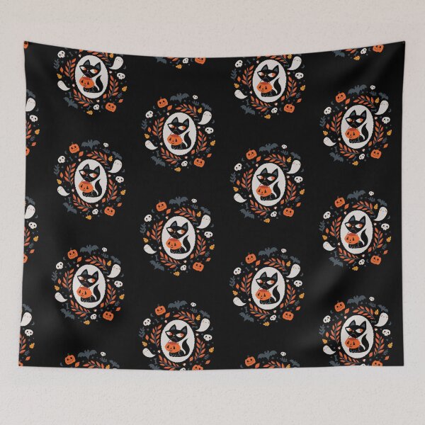 Item preview, Cute Retro Black Cat Fall Halloween designed and sold by michaelart18.