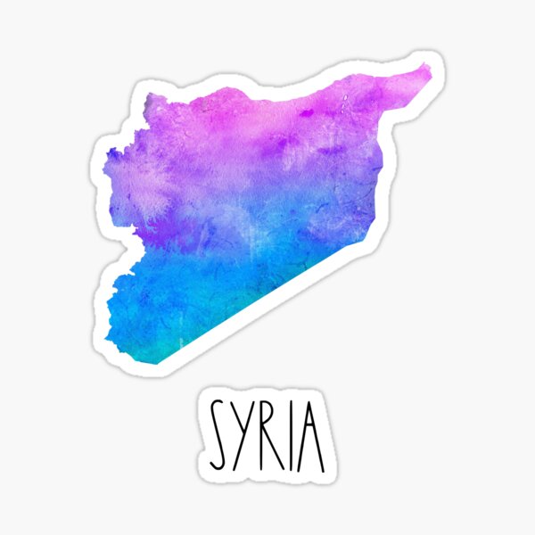 Flag Map Of Syria Stickers for Sale