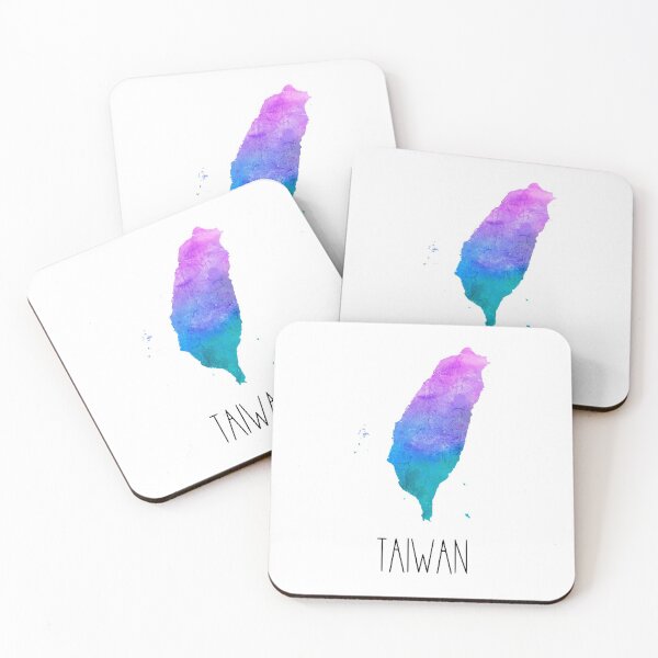 Item preview, Taiwan Watercolor Map - Taiwanese designed and sold by MountainD.