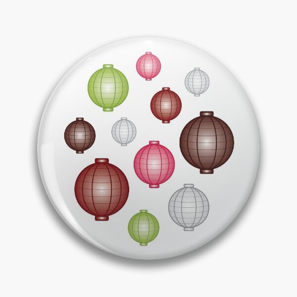 Item preview, Lanterns | Mid Autumn Festival | Maroon Pink Green | White designed and sold by Wintre2.