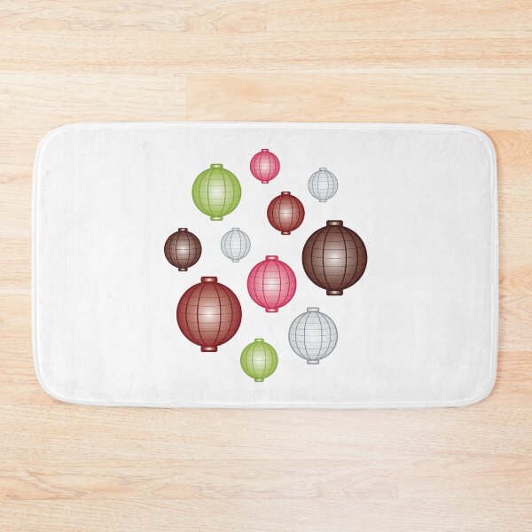 Item preview, Lanterns | Mid Autumn Festival | Maroon Pink Green | White designed and sold by Wintre2.