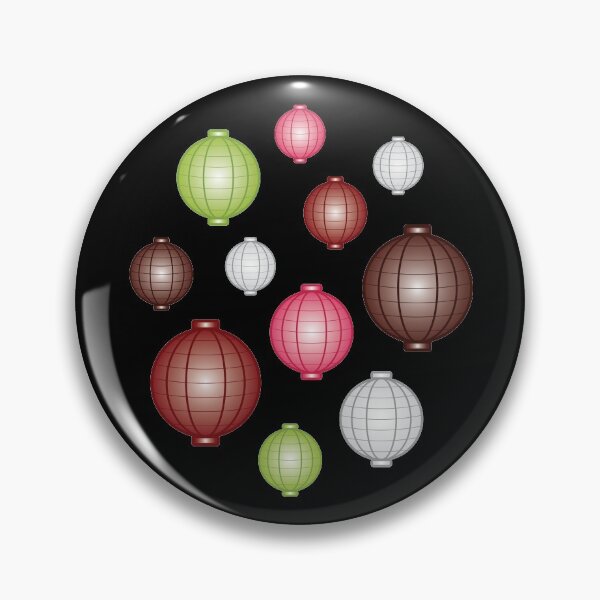 Item preview, Lanterns | Mid Autumn Festival | Maroon Pink Green | Black designed and sold by Wintre2.