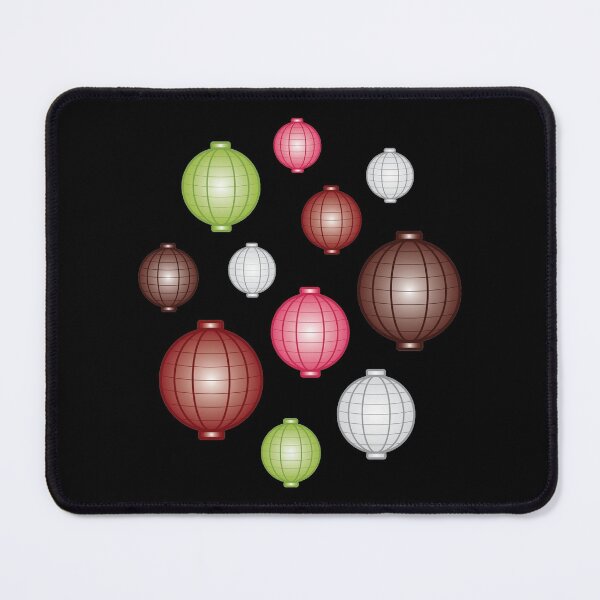 Item preview, Lanterns | Mid Autumn Festival | Maroon Pink Green | Black designed and sold by Wintre2.