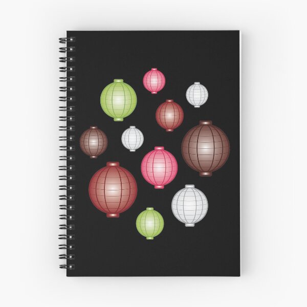 Item preview, Lanterns | Mid Autumn Festival | Maroon Pink Green | Black designed and sold by Wintre2.