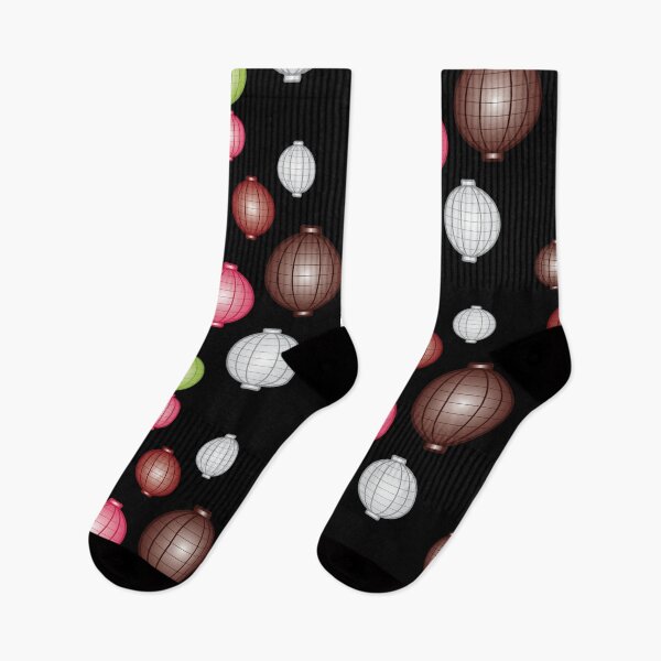 Item preview, Lanterns | Mid Autumn Festival | Maroon Pink Green | Black designed and sold by Wintre2.