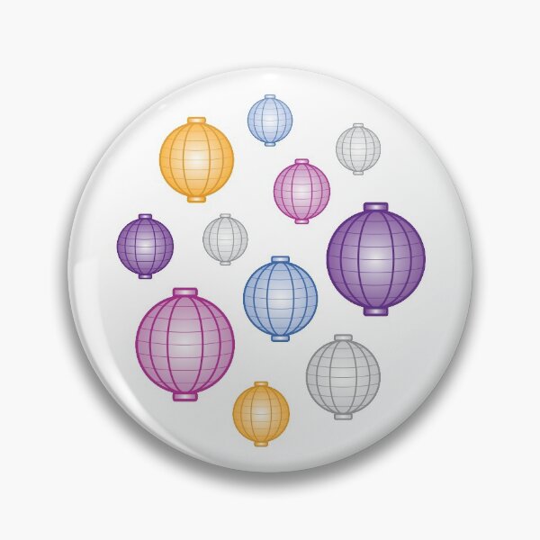 Item preview, Lanterns | Mid Autumn Festival | Purple Blue Orange | White designed and sold by Wintre2.