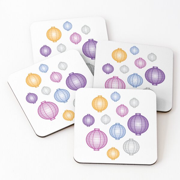 Item preview, Lanterns | Mid Autumn Festival | Purple Blue Orange | White designed and sold by Wintre2.