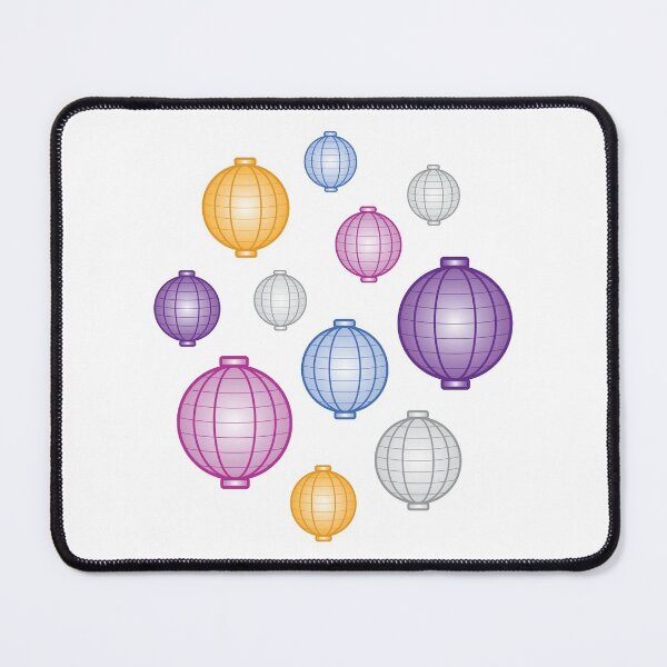 Item preview, Lanterns | Mid Autumn Festival | Purple Blue Orange | White designed and sold by Wintre2.