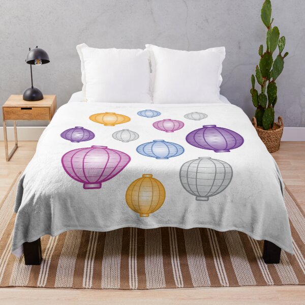 Item preview, Lanterns | Mid Autumn Festival | Purple Blue Orange | White designed and sold by Wintre2.