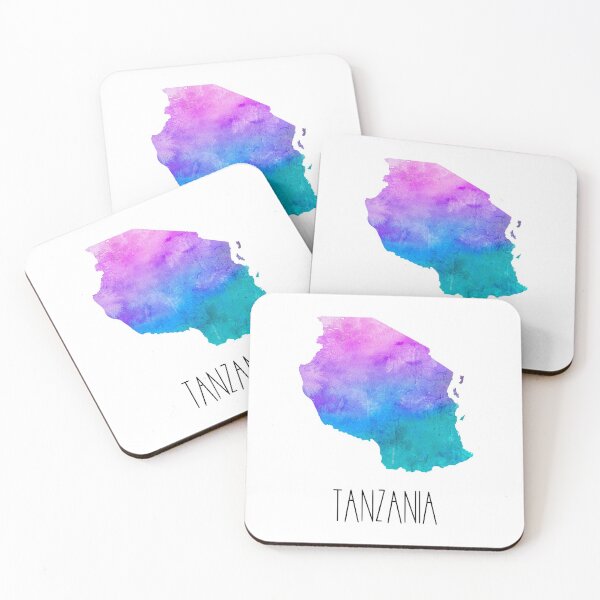 Item preview, Tanzania Watercolor Map - Tanzanian designed and sold by MountainD.