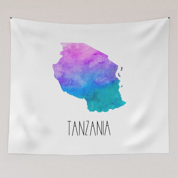 Item preview, Tanzania Watercolor Map - Tanzanian designed and sold by MountainD.