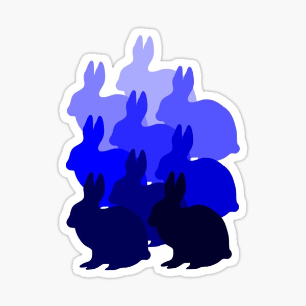 Blue bunnies Sticker