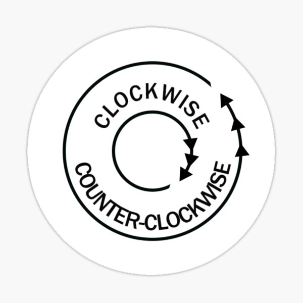"Clockwise and Counterclockwise " Sticker for Sale by randomlysimple
