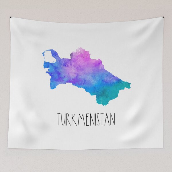 Item preview, Turkmenistan Watercolor Map - Turkmen designed and sold by MountainD.