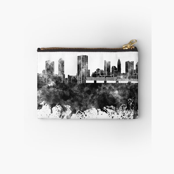 Item preview, Columbus skyline in black watercolor on white background designed and sold by paulrommer.