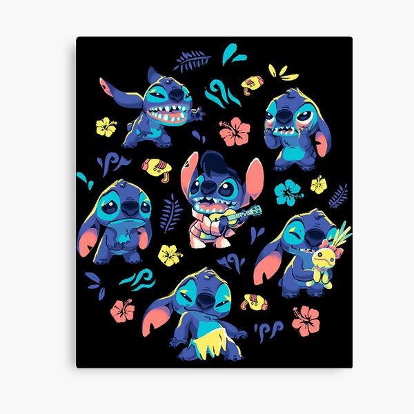 Cute Stitch Pattern 90s Kid, Cartoon Alien, Hawaii | Perfect Gift