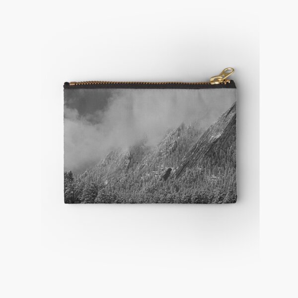 Item preview, Dusted Flatirons Low Clouds Boulder Colorado BW designed and sold by Bo Insogna.