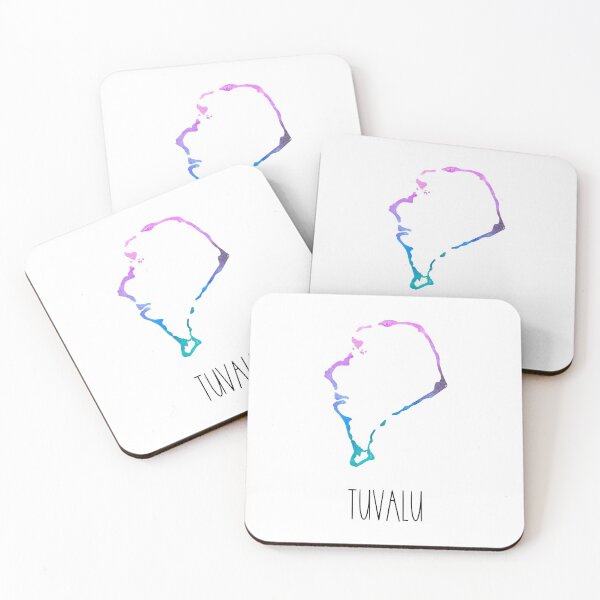 Item preview, Tuvalu Watercolor Map - Tuvaluan designed and sold by MountainD.