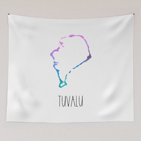 Item preview, Tuvalu Watercolor Map - Tuvaluan designed and sold by MountainD.