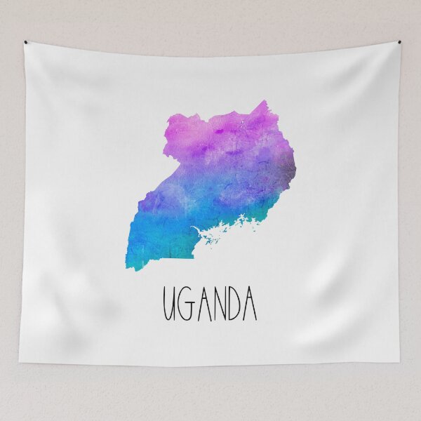 Item preview, Uganda Watercolor Map - Ugandan designed and sold by MountainD.