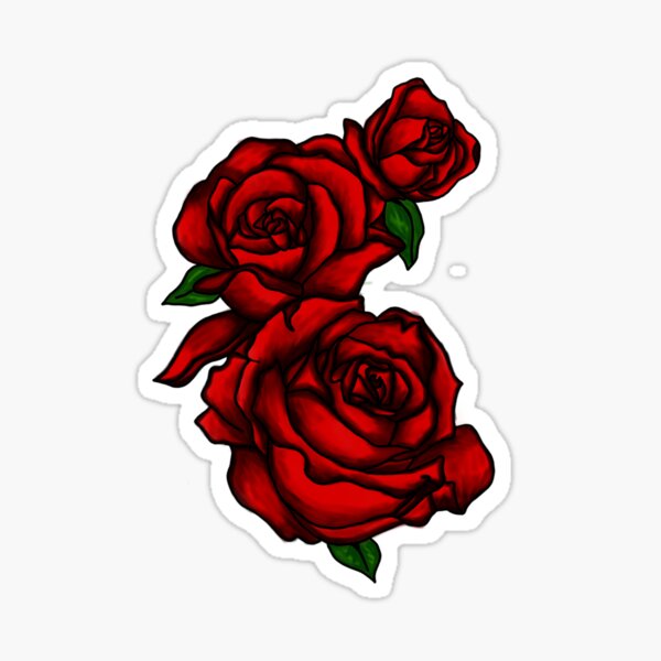 The Red Rose Sticker