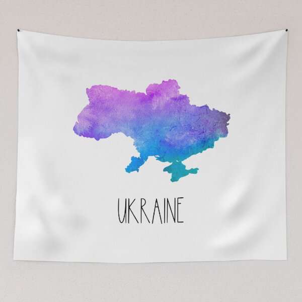 Item preview, Ukraine Watercolor Map - Ukrainian designed and sold by MountainD.
