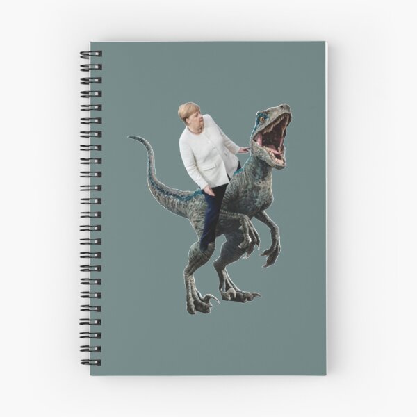 Item preview, Angela Merkel riding a velociraptor   designed and sold by SiduGalery.