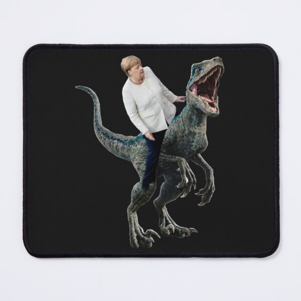 Item preview, Angela Merkel riding a velociraptor   designed and sold by SiduGalery.