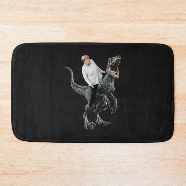 Item preview, Angela Merkel riding a velociraptor   designed and sold by SiduGalery.
