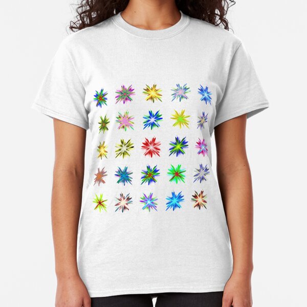 Flower blast structured chaos #fractal art Classic T-Shirt