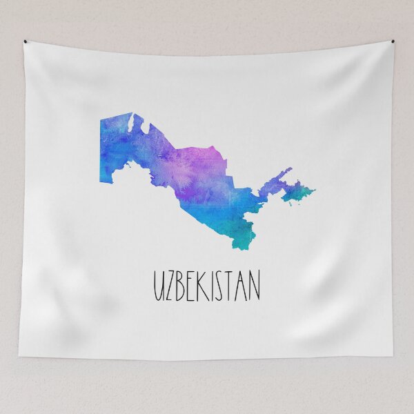 Item preview, Uzbekistan Watercolor Map - Uzbek designed and sold by MountainD.