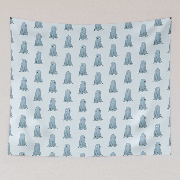 Item preview, Halloween Ghost Blue Illustrated designed and sold by SiriVinter.