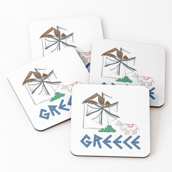 Item preview, Greece, windmill and donkey sticker. designed and sold by angelisart.