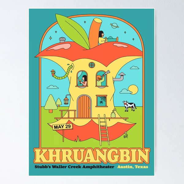 Artikel-Vorschau von Khruanbin Apfelhausbaum im Waller Creek Amphitheater Poster, designt und verkauft von Thauer.