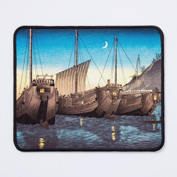 Item preview, Boats in Inatori Bay by Hiroaki Takahashi. designed and sold by mycloudzdesign.