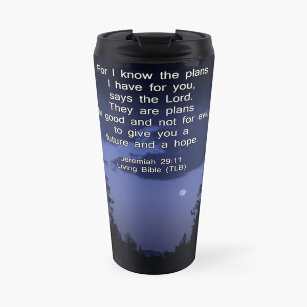 Bible Verse: Jeremiah 29:11 Words of Hope for the Future Travel Mug