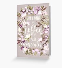 Coffee & Concealer – Spring Palette Greeting Card