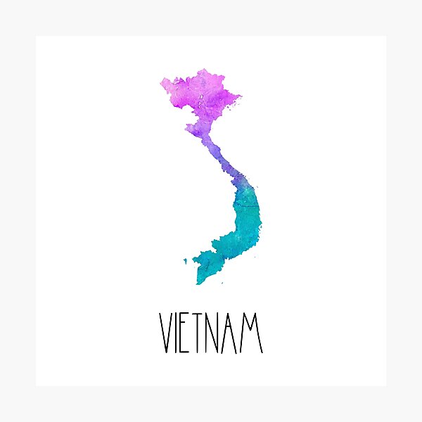 Item preview, Vietnam Watercolor Map - Vietnamese designed and sold by MountainD.