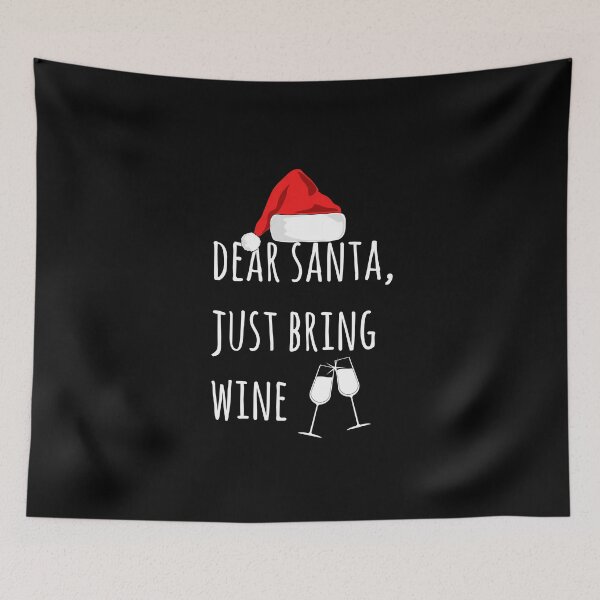 Item preview, Dear Santa Just bring wine | Funny letter to santa | Funny Christmas  designed and sold by Violet Treasures.