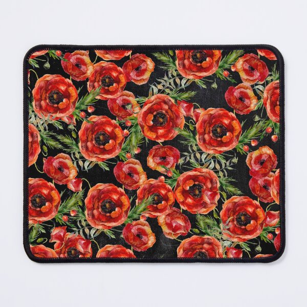 Item preview, Poppy Pattern On Chalkboard designed and sold by Maria Heyens.