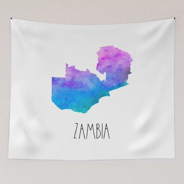 Item preview, Zambia Watercolor Map - Zambian designed and sold by MountainD.